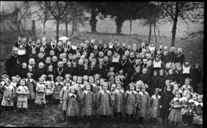 This picture was taken in France, though it is unclear whether the orphans were French or Belgian.